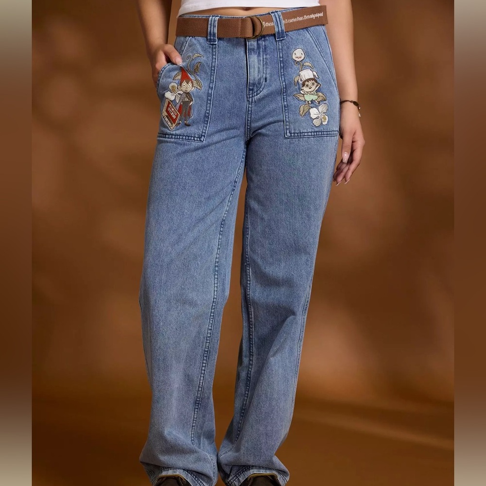Over The Garden Wall Wirt & Greg Belted Wide Leg Jeans Hot Topic